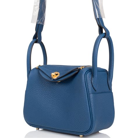 hermes mini lindy blue pale|Hermes mini lindy bag.